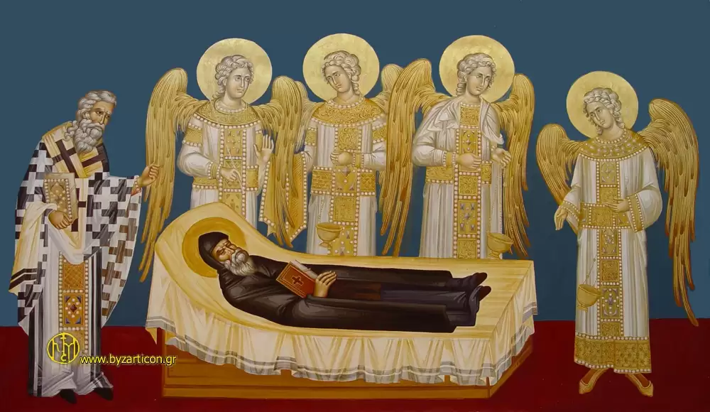 THE DORMITION OF SAINT ANTHONY OF VERIA