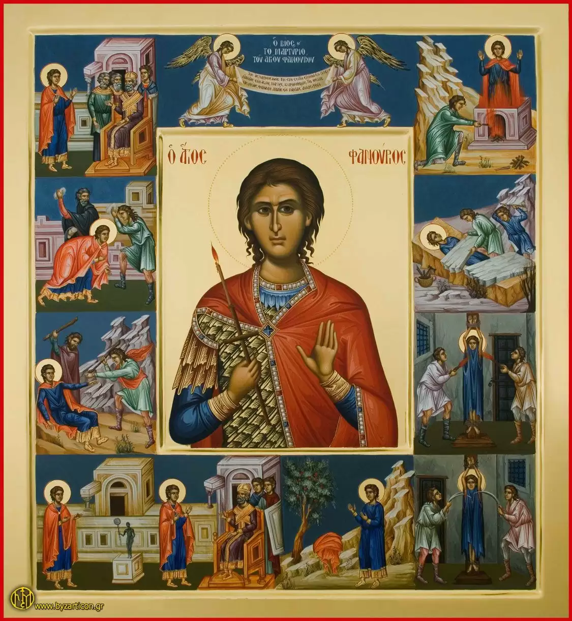 SAINT FANOURIOS AND SCENES OF HIS LIFE