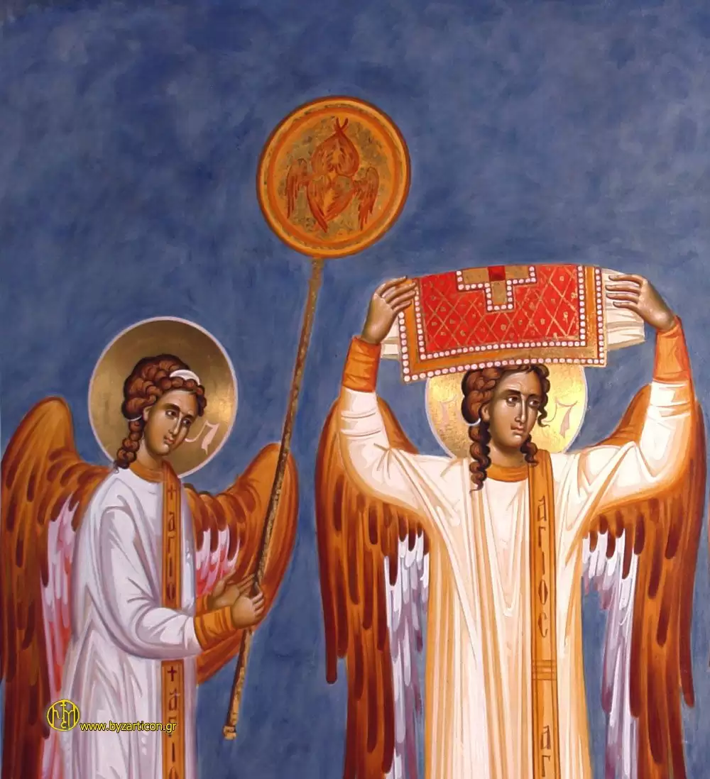ANGELS SERVING IN THE DIVINE LITURGY, DETAIL 02