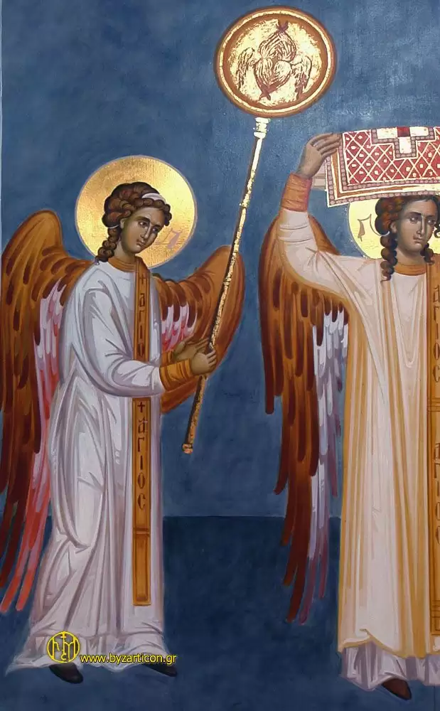 ANGELS SERVING IN THE DIVINE LITURGY, DETAIL 8