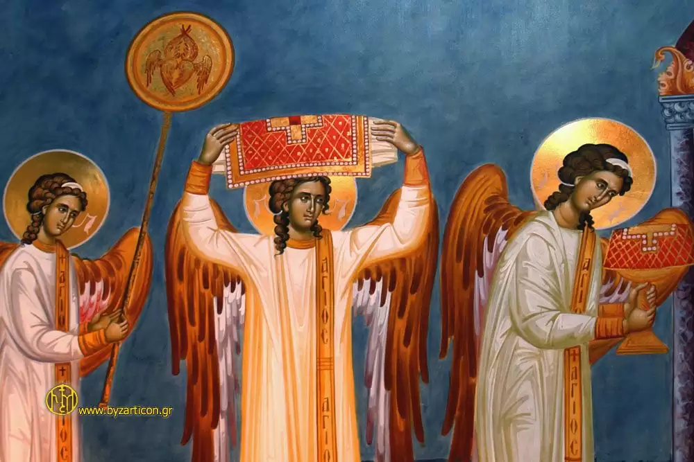 ANGELS SERVING IN THE DIVINE LITURGY, DETAIL 9